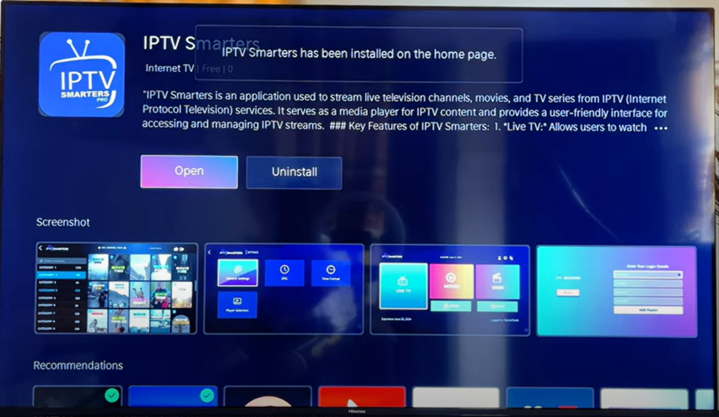 smart tv open app